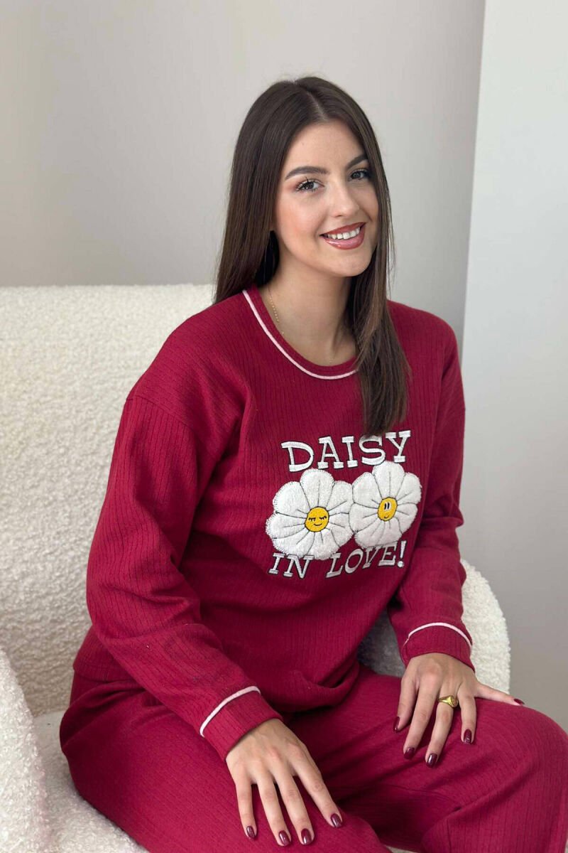 FLOWER WRITTINGS WOMAN PYJAMAS BURGUNDY/VISHNJE - 6