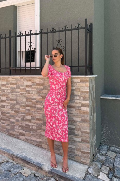 FUSTAN ME DIZJAN LULESH PER FEMRA NE NGJYRE ROZE 