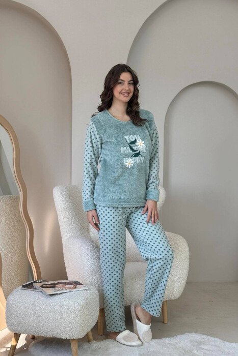 PIZHAME ME LULE PËR FEMRA NË NGJYRËN MENTE - KLAUDIO FASHION