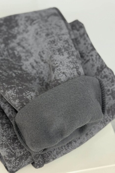 FLUFFY ELASTIC WAIST WOMEN JOGGERS LIGHT GREY/GZ - 4