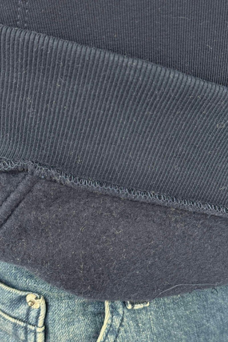 FLUFFY FRONT LOGO MEN HOODIE DARK BLUE/BEE - 4