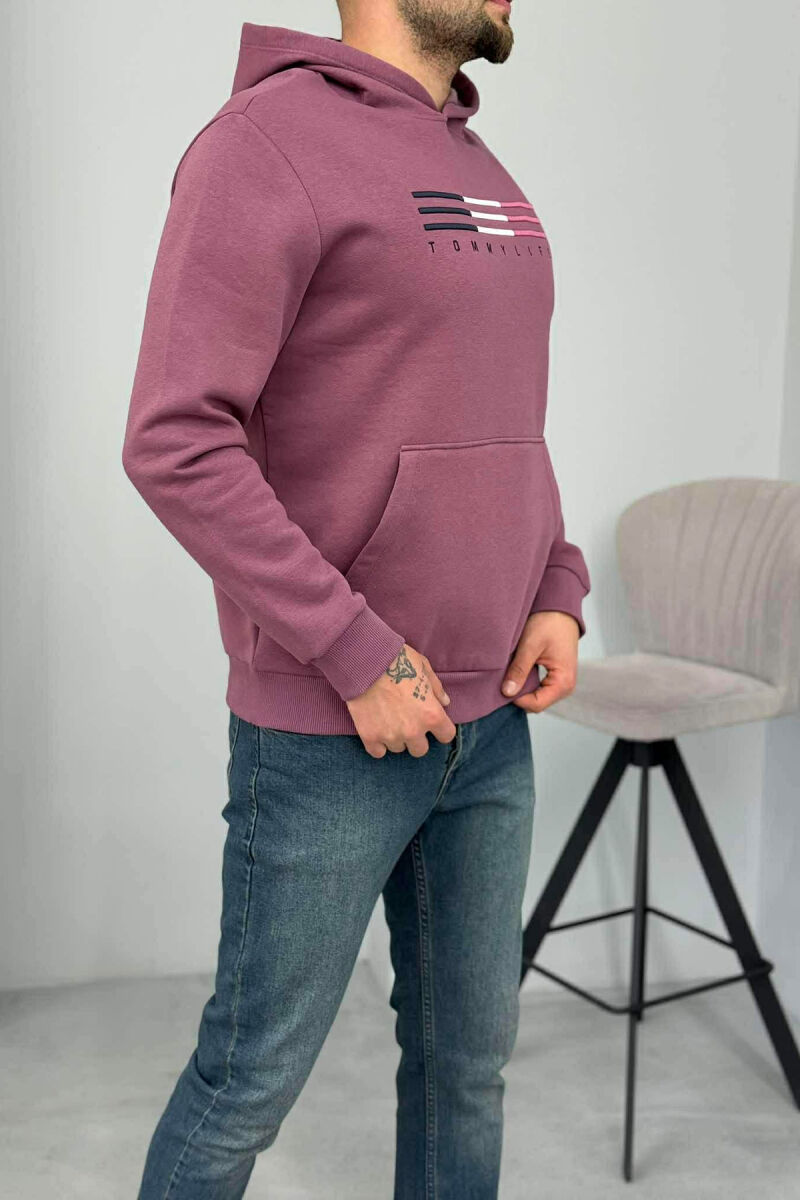 FLUFFY FRONT LOGO MEN HOODIE VINEGAR/UTHULL - 3