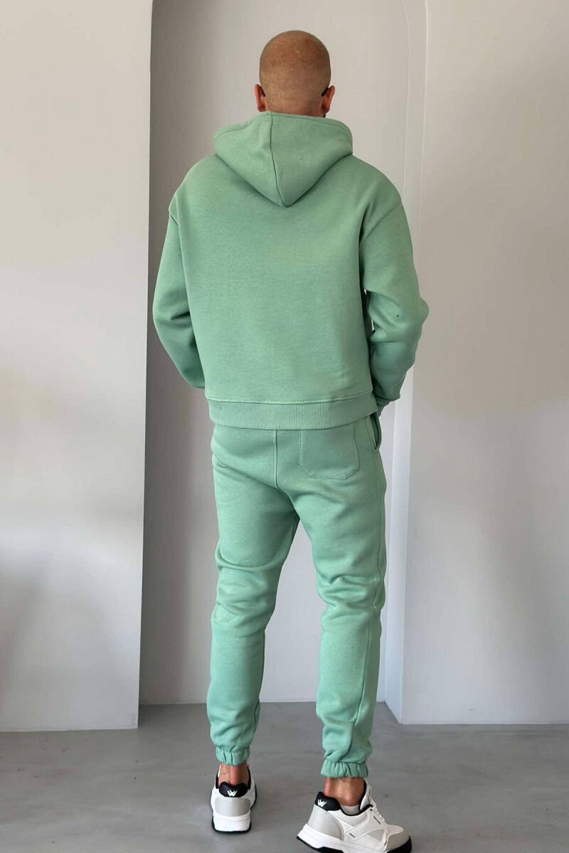 FLUFFY HODDIE + SWEATPANTS SIMPLE MAN SET MINT/MENTE - 7