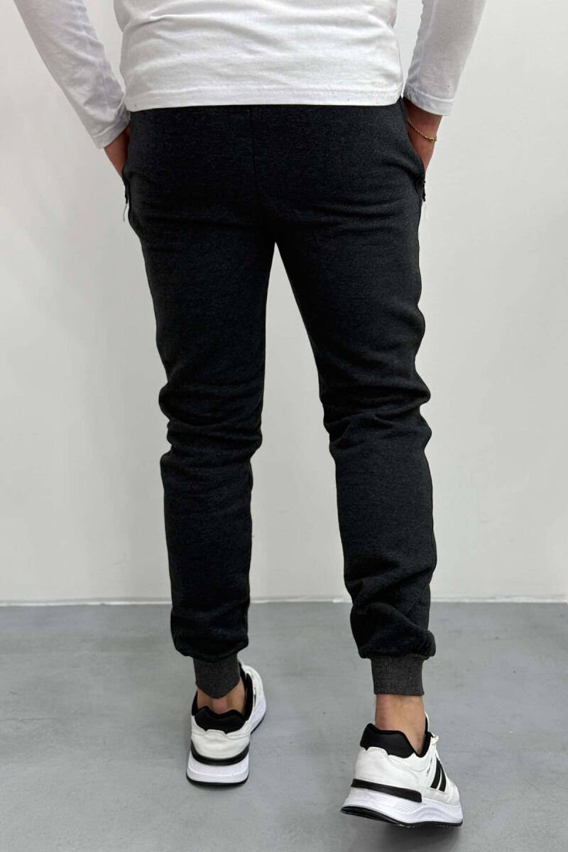 SIMPLE FLUFFY MEN SWEATPANTS DARK GREY/GEE - 4