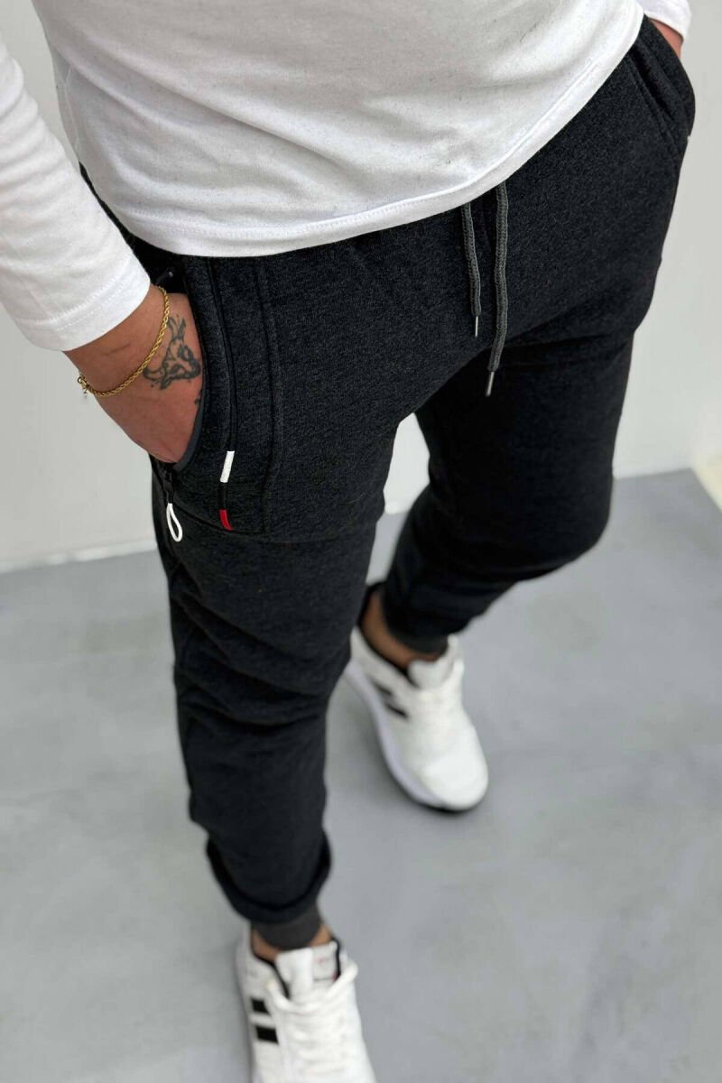 SIMPLE FLUFFY MEN SWEATPANTS DARK GREY/GEE - 5