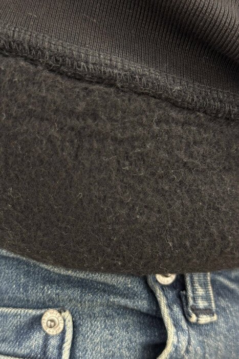 FLUFFY ONE COLOR BASKETBALL BACK DESIGN MEN HOODIE BLACK/ E ZEZE - 2
