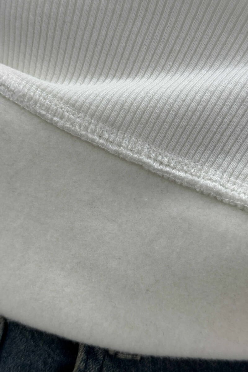 FLUFFY ONE COLOR BASKETBALL BACK DESIGN MEN HOODIE WHITE-E BARDHE - 4