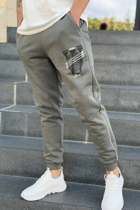 TUTA NJË NGJYRËSHE ME PUSH PËR MESHKUJ NË NGJYRËN ULLI - KLAUDIO FASHION
