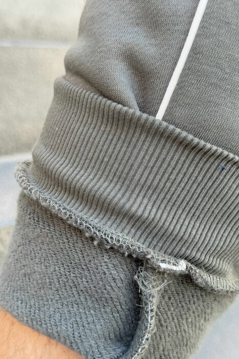 FLUFFY ONE COLOR FRONT LOGO MEN JOGGERS OLIVE/ULLI - 5