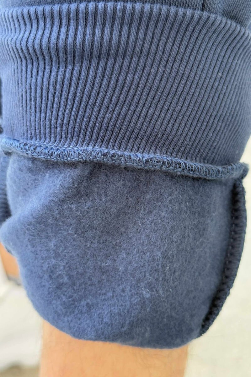 FLUFFY ONE COLOR SIMPLE MEN JOGGERS BLUE/BLU - 5