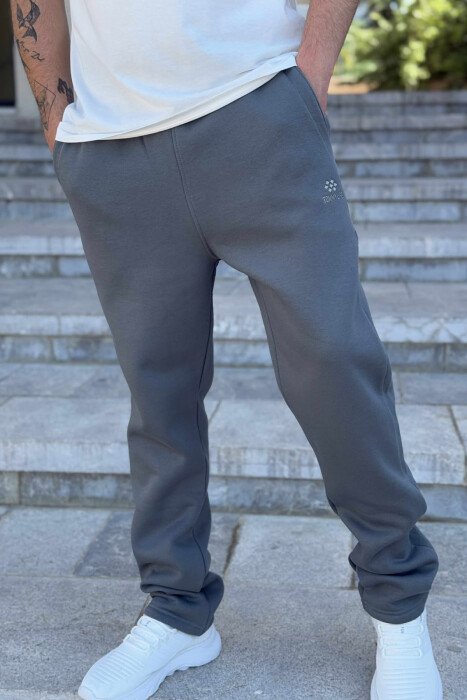 TUTA TË THJESHTA NJË NGJYRËSHE ME PUSH PËR MESHKUJ NË NGJYRËN GRI TË ERRËT - KLAUDIO FASHION