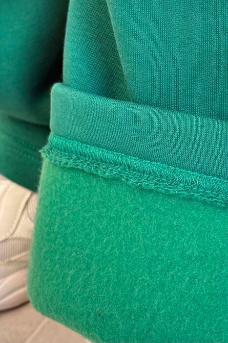 FLUFFY ONE COLOR WOMAN SWEATPANTS GREEN/JESHILE - 3