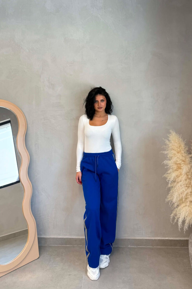 FLUFFY SIDE LINES WOMAN SWEATPANTS BLUE/BLU - 1
