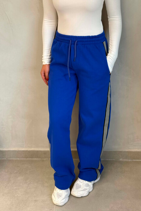 FLUFFY SIDE LINES WOMAN SWEATPANTS BLUE/BLU - 3