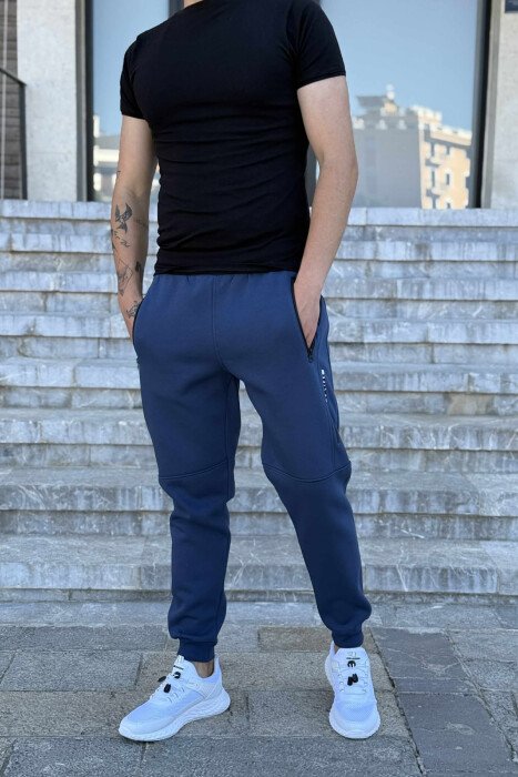 FLUFFY SIDE WRITTINGS MEN JOGGERS BLUE/BLU - 2