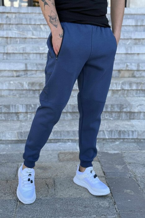 FLUFFY SIDE WRITTINGS MEN JOGGERS BLUE/BLU - 3