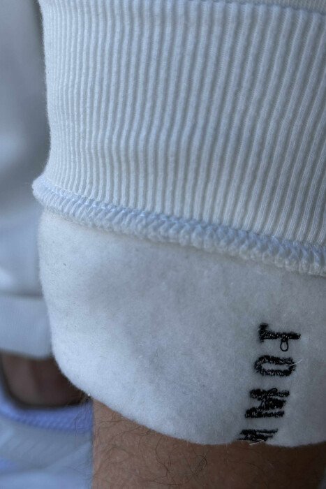FLUFFY SIMPLE LOGOS DESING MEN JOGGERS CREAM/KREM - 5