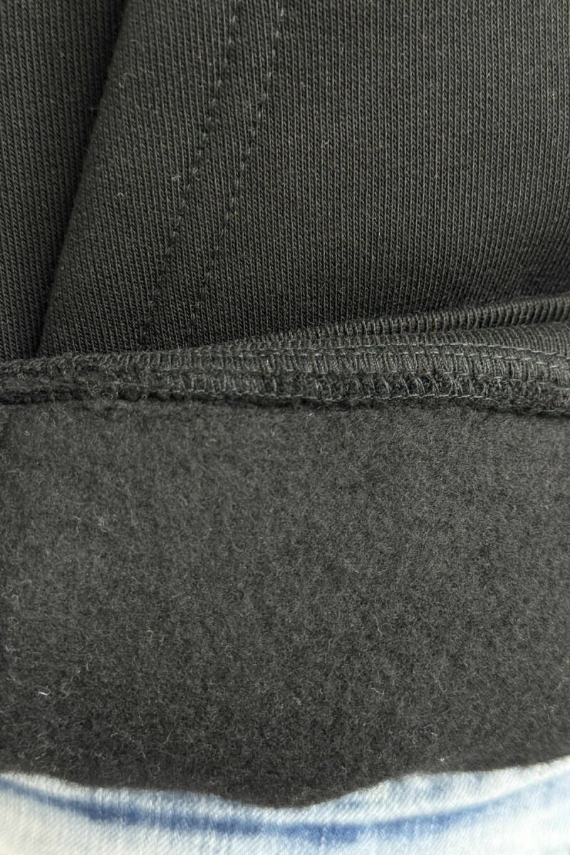 FLUFFY SIMPLE NYC FRONT LOGO MEN HOODIE BLACK/ E ZEZE - 4