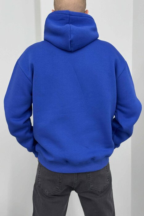 FLUFFY SIMPLE NYC FRONT LOGO MEN HOODIE BLUE/BLU - 5