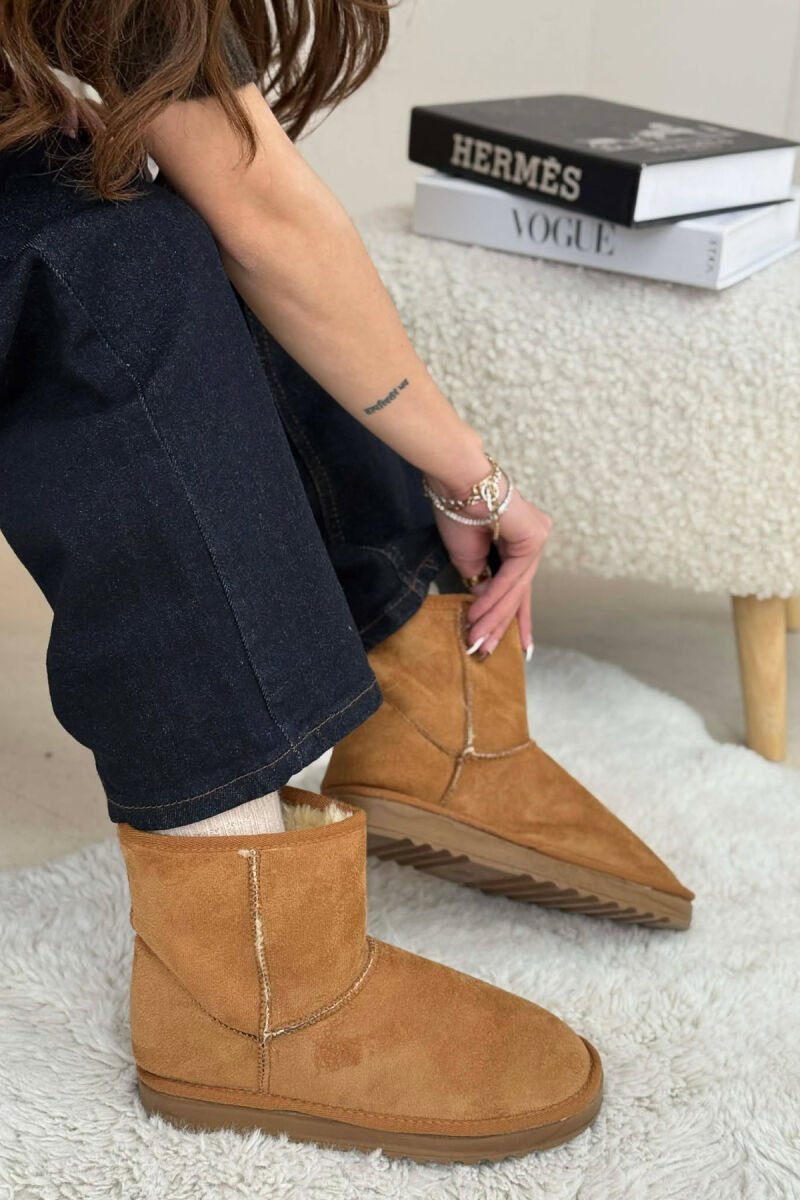 FLUFFY SIMPLE ONE COLOR WOMEN UGG BROWN/KAFE - 1