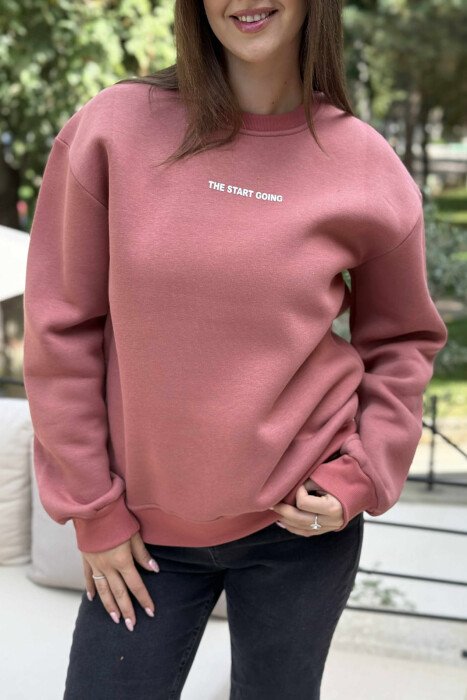 FLUFFY SIMPLE SMALL FRONT WOMEN HOODIE VINEGAR/UTHULL - 3