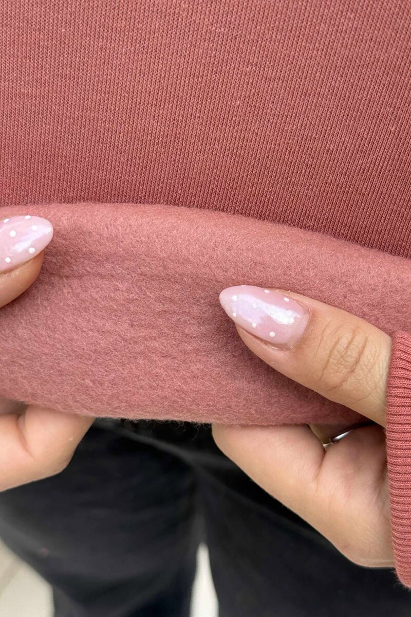 FLUFFY SIMPLE SMALL FRONT WOMEN HOODIE VINEGAR/UTHULL - 4