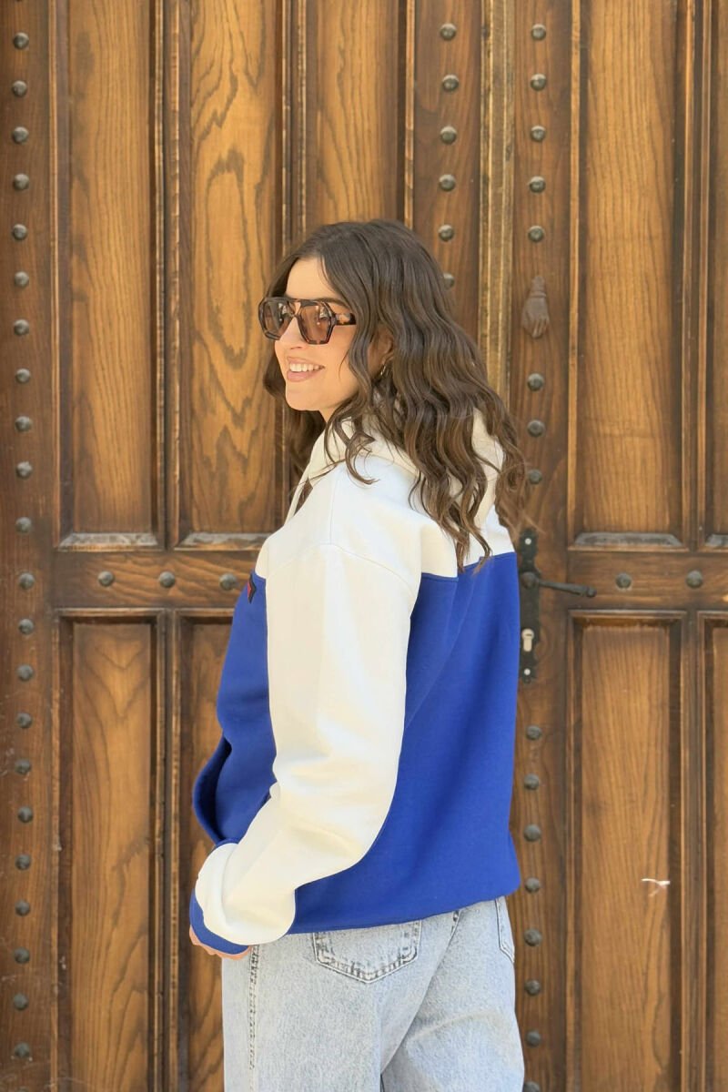 FLUFFY SIMPLE SMALL LOGO WOMEN HOODIE BLUE/BLU - 3