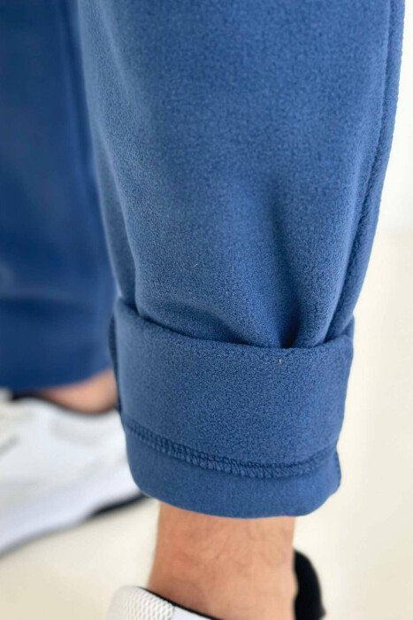FLUFFY WARM MEN JOGGERS BLUE/BLU - 5