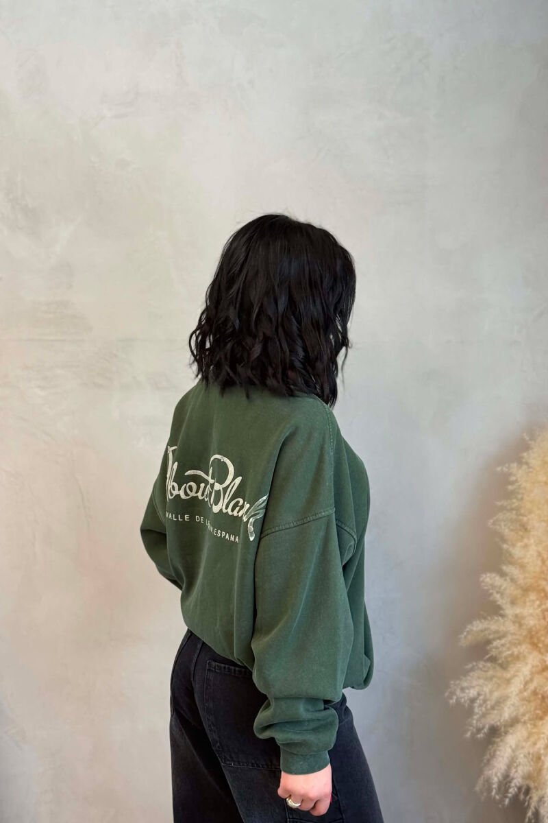 FLUFFY WRITTINGS WOMAN SWEATSHIRT GREEN/JESHILE - 5