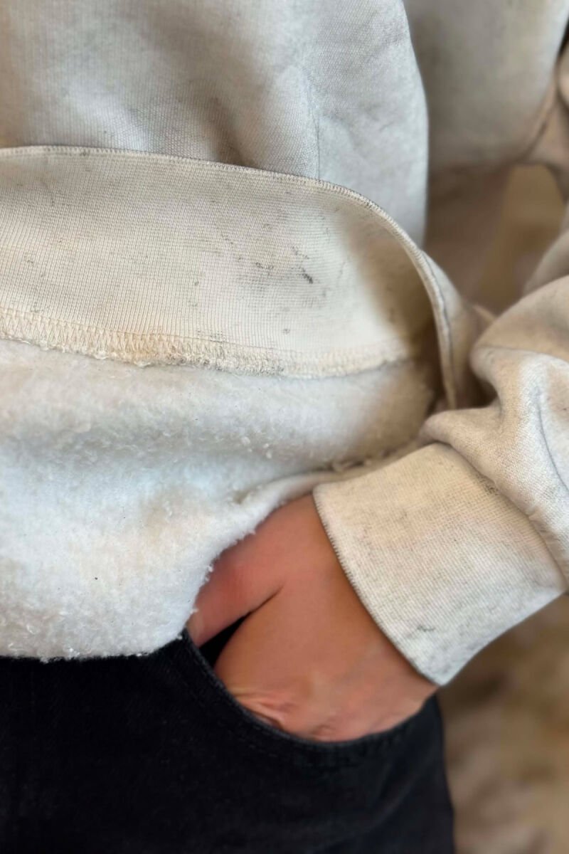 FLUFFY WRITTINGS WOMAN SWEATSHIRT WHITE-E BARDHE - 2