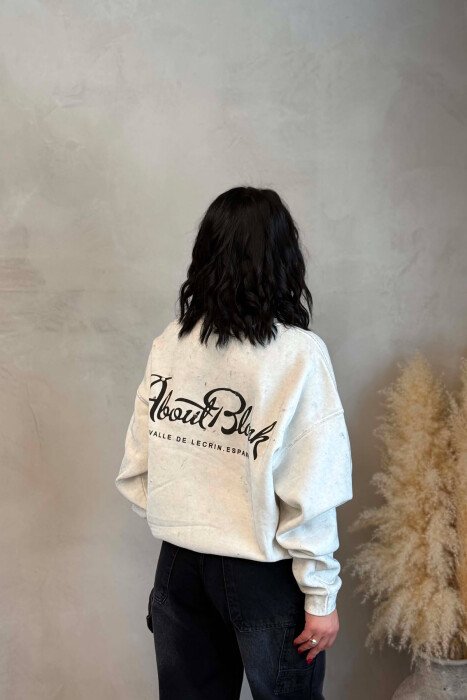 FLUFFY WRITTINGS WOMAN SWEATSHIRT WHITE-E BARDHE - 3