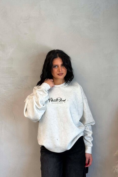 FLUFFY WRITTINGS WOMAN SWEATSHIRT WHITE-E BARDHE - 4