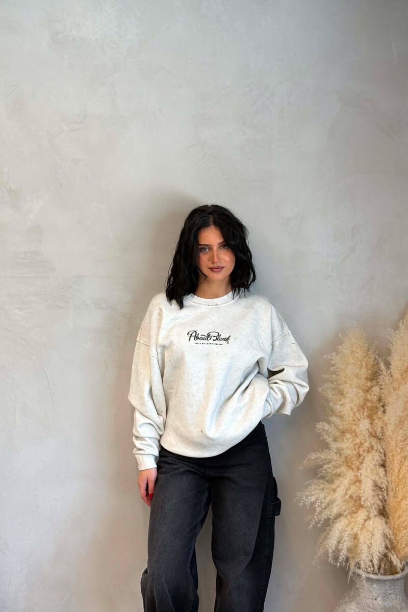 FLUFFY WRITTINGS WOMAN SWEATSHIRT WHITE-E BARDHE - 5
