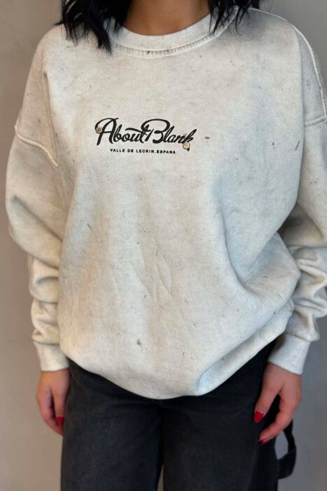 FLUFFY WRITTINGS WOMAN SWEATSHIRT WHITE-E BARDHE - 6