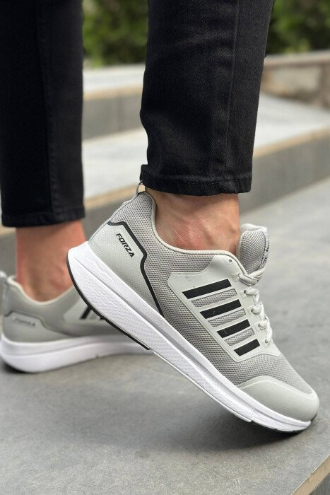 FORZA CASUAL SPORT MAN SHOES GREY-WHITE/GRBA - KLAUDIO FASHION