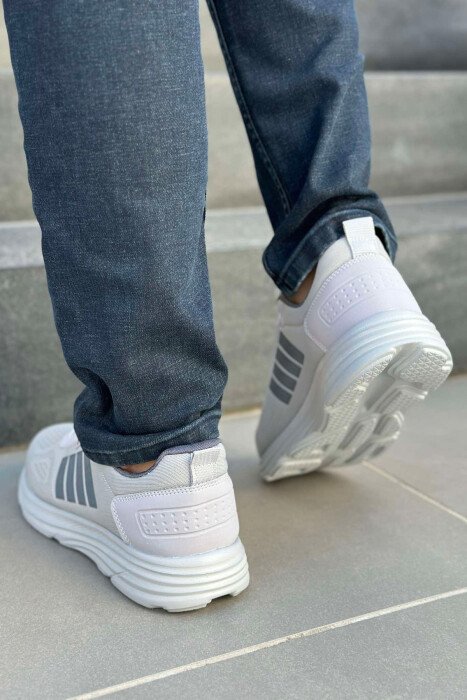 FOUR STRIPE DESIGN PLATFORM MEN SNEAKERS GREY-GREY/GG - 2