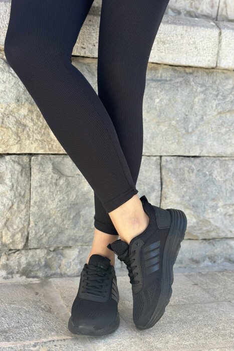 FOUR STRIPES PLATFORM SIMPLE WOMEN SNEAKERS BLACK/ E ZEZE - 2
