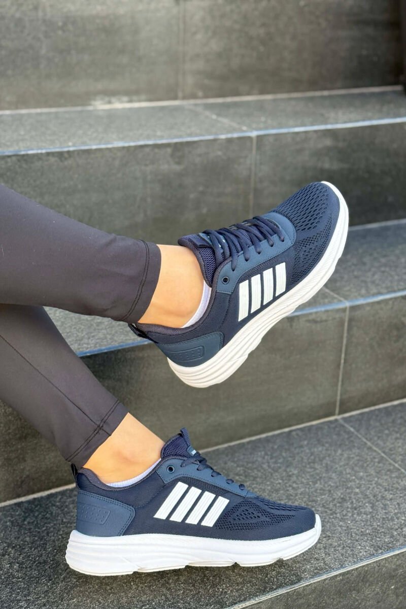 FOUR STRIPES PLATFORM SIMPLE WOMEN SNEAKERS BLUE-WHITE/BLBA - 2