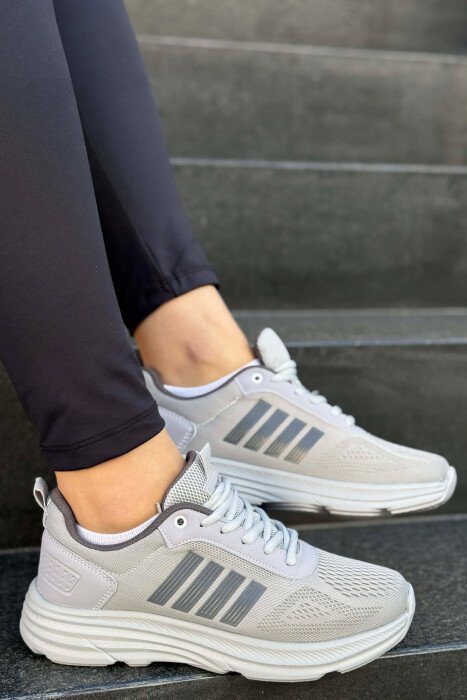 ATLETE ME PLATFORME TE THJESHTE PER FEMRA NE NGJYRE GRI TE ZBARDHUR - KLAUDIO FASHION