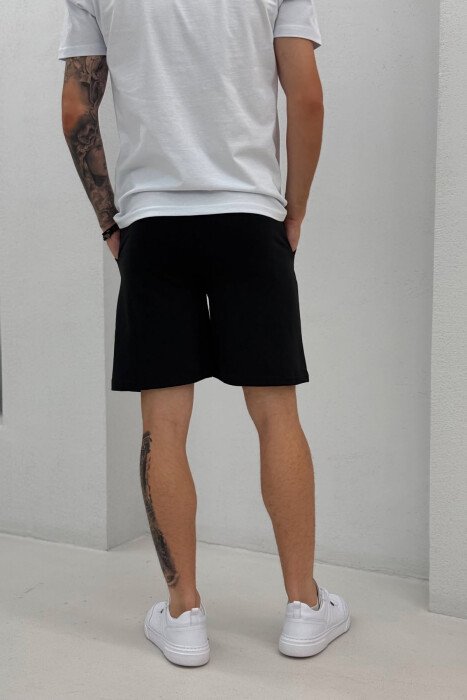 FRONT IMAGE & WRITTINGS MEN SHORT SWEATPANTS BLACK/ E ZEZE - 3