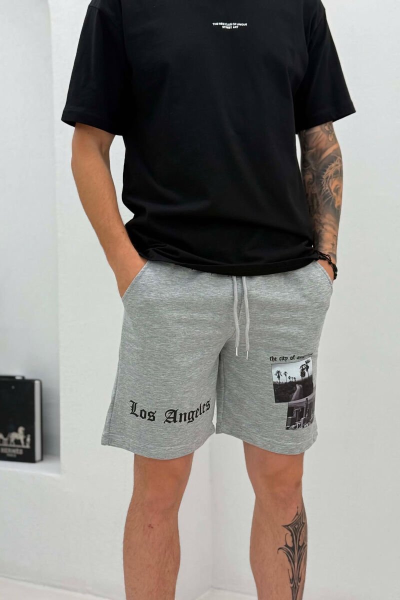 FRONT IMAGE & WRITTINGS MEN SHORT SWEATPANTS GREY/GRI - 2