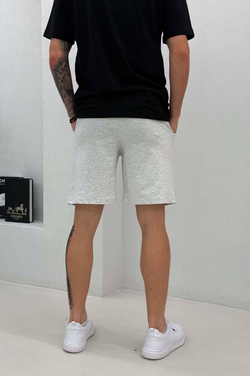 FRONT IMAGE & WRITTINGS MEN SHORT SWEATPANTS LIGHT GREY/GZ - 3