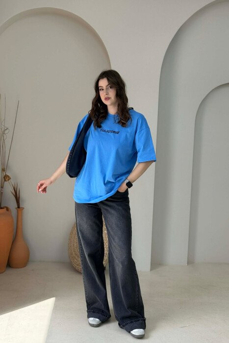 FRONT& BACK DESIGN WOMAN T-SHIRT + 6 PAIR SOCKS LIGHTBLUE/BZ - 2