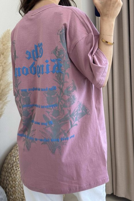 FRONT & BACK DESIGNED WRITTINGS WOMEN T-SHIRTS POWDER/PUDER - 4