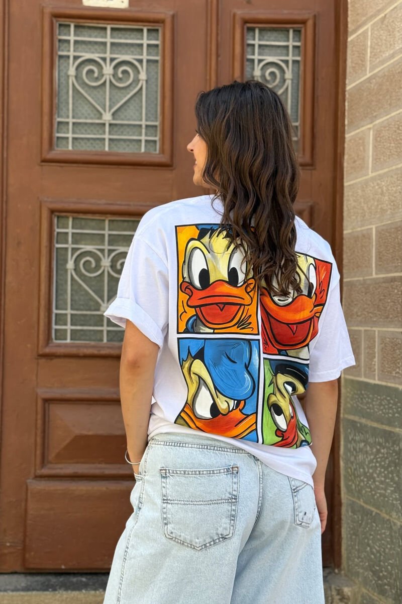 FRONT & BACK IMAGE WOMEN T-SHIRT WHITE-E BARDHE - 4