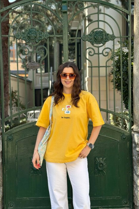 FRONT & BACK IMAGES WOMAN T-SHIRT+ 6 PAIR OF SOCKS YELLOW/E VERDHE - 1