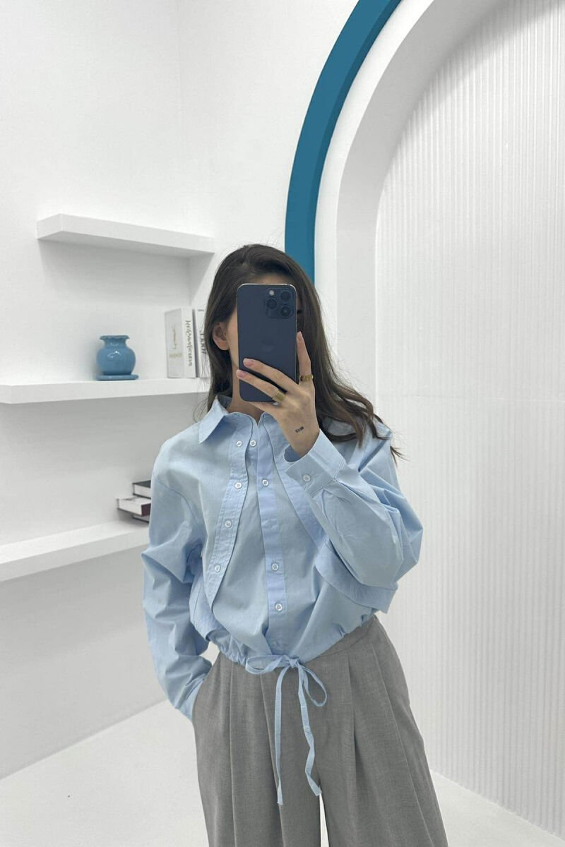 FRONT DETAILS WOMEN SHIRT BABY BLUE/BLU BY - 1