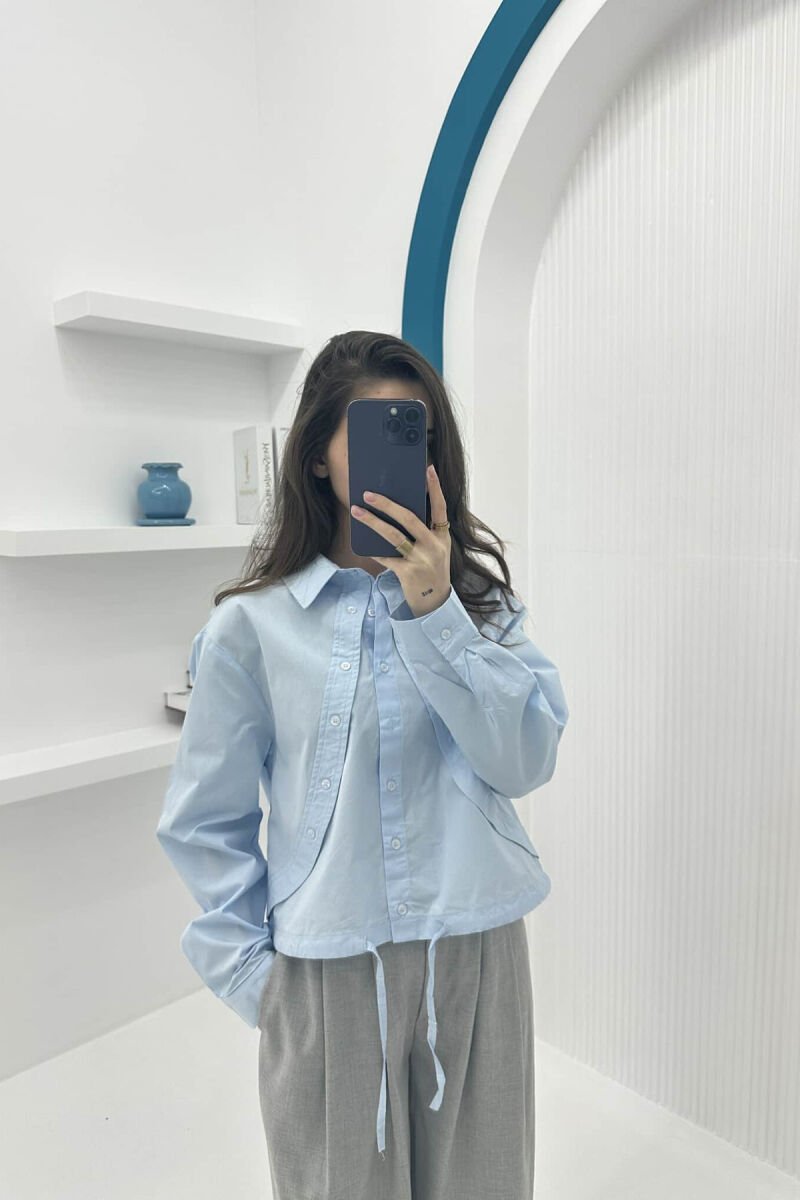 FRONT DETAILS WOMEN SHIRT BABY BLUE/BLU BY - 3