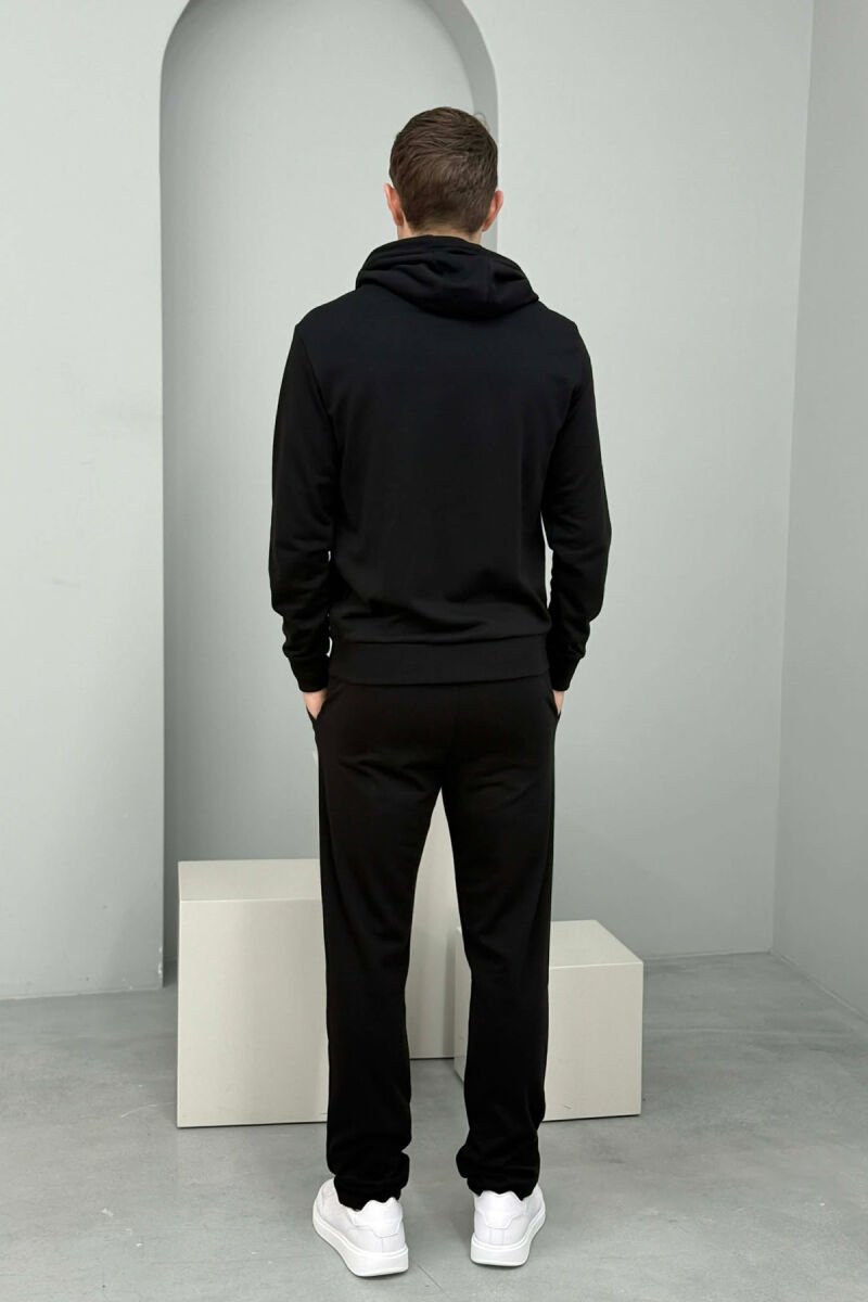 FRONT IMAGE HOODIE+SWEATPANTS MEN SET BLACK/ E ZEZE - 6