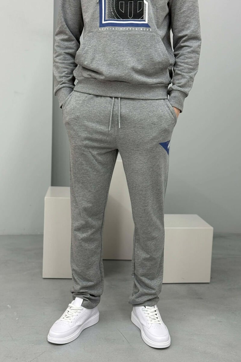 FRONT IMAGE HOODIE+SWEATPANTS MEN SET LIGHT GREY/GZ - 4